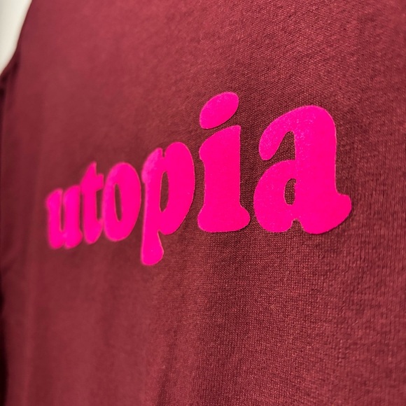 Utopia Pink Purple Maroon T Shirt Unisex Medium - Picture 2 of 7